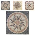 DIVERO Mosaikbild Einleger Rosone Marmor Mosaik 1,45m² 3 Motive Fliesenmatte