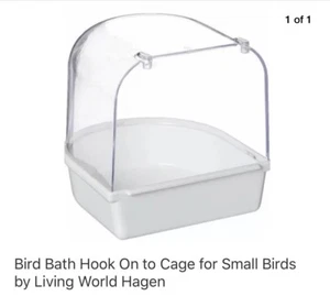 Bird Bath Hook On to Cage for Small Birds by Living World Hagen - Picture 1 of 1
