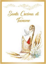 Cialda CRESIMA COMUNIONE 2019 Decorazione Torta Ostia o Zucchero