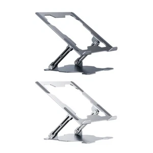 Adjustable Aluminum Laptop Stand Ergonomic Multi-Angle Desk Holder for 10-18inch - Afbeelding 1 van 10