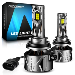 NOVSIGHT Pair 240W 60000LM H11 LED Headlight Bulbs Kit High Low Beam 6500K White - Picture 1 of 9
