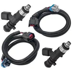2 Fuel Injector Gray Black Plug Pto Mag for Polaris RZR 800 2011 2012 2013 2014 - Picture 1 of 7
