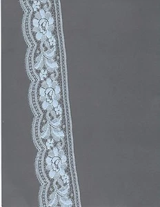 Flat Lace Trim - 2-1/4" wide Blue - Picture 1 of 2
