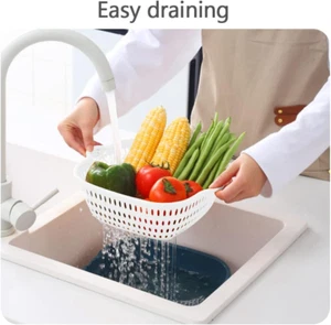 Washing Vegetable Baskets in the Kitchen Fruit Baskets Multi-Layer Stackable ... - Picture 1 of 7