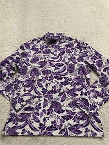 Karen Scott Women Floral Long Sleeve Mock Neck Blouse Multicolor Size M - Picture 1 of 9