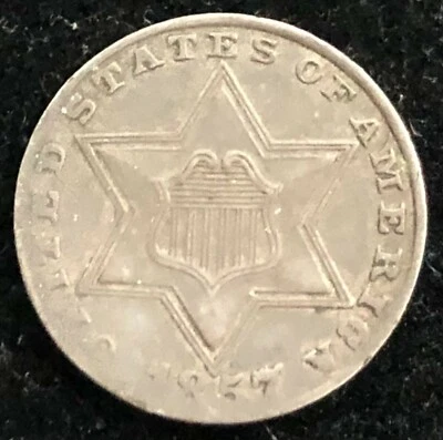 United States 1857 Silver 3 Cent (Trime) Nice Type Coin - Image 1 of 2