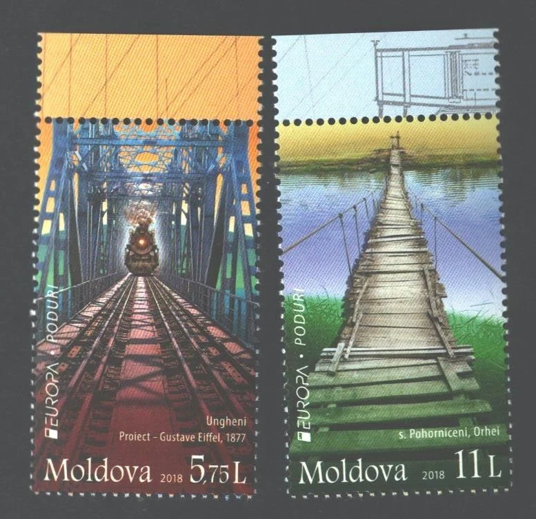 Moldova Europa CEPT 2018 puentes 2 v. MNH Foto 1 de 1