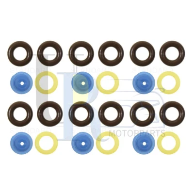 Kit de sellado de inyector de combustible de encendido estándar 6 piezas para Alfa Romeo 164 1991 1992 1993 Foto 1 de 2