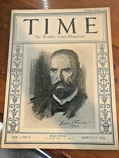 March 17, 1923 Time Magazine Hugo Stinnes Vol 1, Number 3(Third Issue of Time Ma