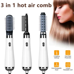 US Hair Blow Dryer Volumizer Straightener Curler Comb Hot Air Brush 3 in 1 NEW - Picture 1 of 12