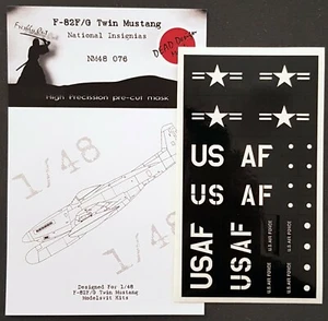 F-82G Twin Mustang Nat. Insignias Maske für 1/48 Modelsvit - DEAD Design NM48076 - Bild 1 von 2