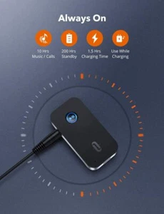 Wireless Bluetooth Receiver 3.5mm AUX Audio Stereo Music Home Car Adapter TO - Picture 1 of 7