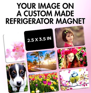 Imanes de nevera laminados con foto personalizada 2,5 x 3,5 - Imagen 1 de 3