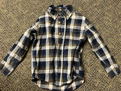 GAP: Kids Size 4T Flannel Button Down Shirt. 4T Long Sleeve Dress Shirt - Image 1 of 4