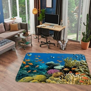 3D Orange Fish ZHUA093 Game Non Slip Rug Mat Photo Carpet Zoe - Picture 1 of 5
