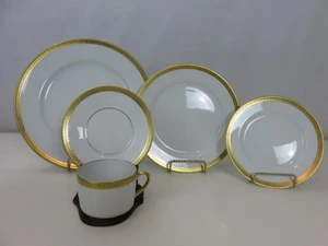 5pc Place Setting Bernardaud Vauban Limoges ~Dinner Salad Plates Cup Saucer - Picture 1 of 7