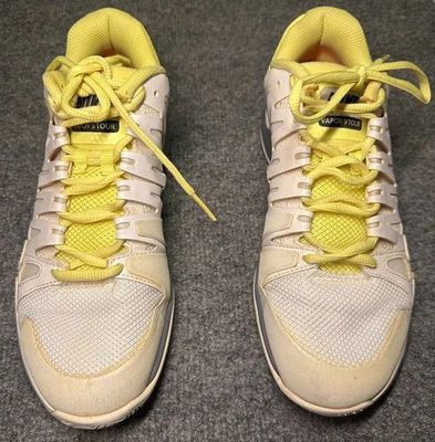 Nike Vapor 9 Tour Para Mujer EE. UU. Talla 7.5 Tenis Zapatos Blanco Amarillo Gris Tenis Foto 1 de 4