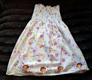 Dora The Explorer Girls Dress 19in Top To Bottom Blue, Pink, Purple & Green - Picture 1 of 10