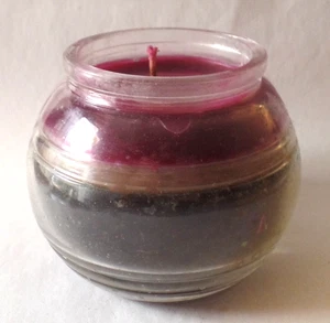 Vela de cera multicolor en tarro(s) de vidrio redondo translúcido - Imagen 1 de 6