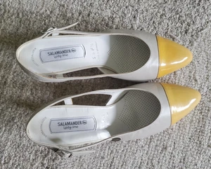Eslinga trasera vintage Salamandra Lady-line amarillo/marfil talla 5,5/37 - Imagen 1 de 7
