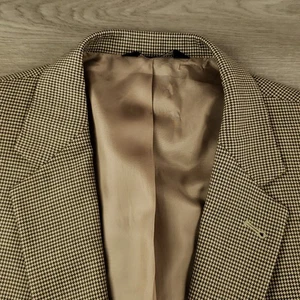 Jos A Bank Sport Coat Men's Size 48L Wool Houndstooth Two Button Single Vented - Picture 1 of 17