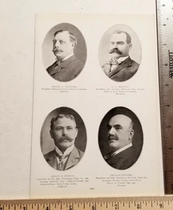 Hombres notables de Wisconsin de 1901 ferrocarril y seguro Higgins Wollheim Mortensen D0 - Imagen 1 de 3