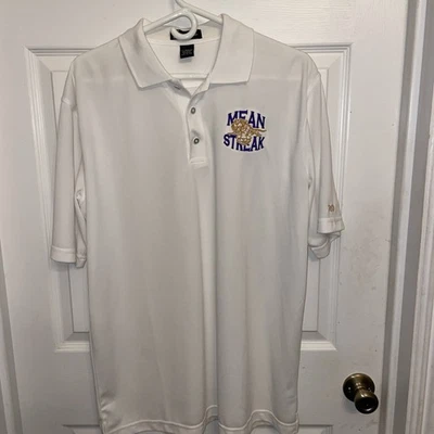Vintage Polo Shirt Mean Streak Tiger LSU Nostalgia Tailgate Mens Sz L Logo Tail - Image 1 of 4