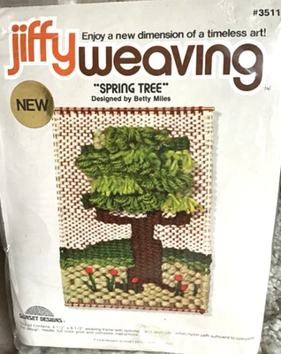 KIT DE TEJIDO SELLADO Jiffy Spring Tree Betty Miles Sunset Designs 3511 needlecraft Foto 1 de 4