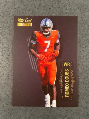 Romeo Doubs Green Bay Packers 2022 Wild Card MATTE Black - #MB-97 (RC) - Image 1 of 2