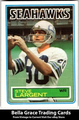 1983 Topps #389 Steve Largent Seattle Seahawks NFL Football - Image 1 of 2