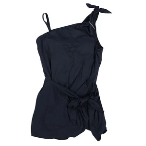 Coco Reef Women's One-Piece Swim Suit Skirt Rosaline One-Shoulder Black Tie New - Picture 1 of 3