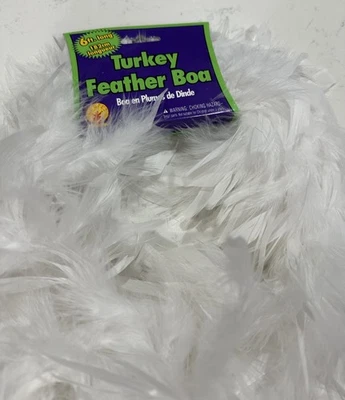 White Feather Boa, 6ft long, BRAND NEW, Rubies - Image 1 of 2
