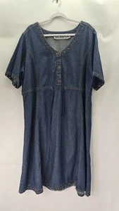 Gebrauchtes Vintage Denim 24/7 Damen Größe 24 W blau Jeanskleid - Bild 1 von 5