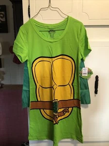 NWT Ninja Turtle Shirt W/removable Cape-M(7-9) - Picture 1 of 9