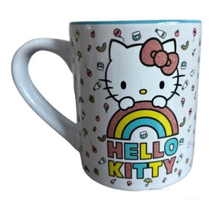 Taza de cerámica Hello Kitty Rainbow Glitter 14 oz-NUEVA - Imagen 1 de 6