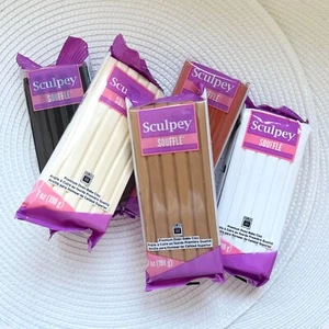 Sculpey Souffle Polymer Clay 198g Bar New. 7oz Igloo Latte Ivory -Choose Colour. - Picture 1 of 7