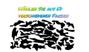 1x Camouflage Aufkleber Set Tarnmuster 60x30cm Dekor Camo Folie Auto Seiten m1 - Bild 1 von 4