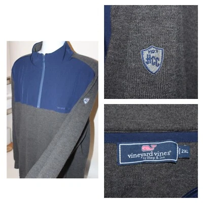 Vineyard Vines Hillendale Country Club 1/4 Zip Pullover Wool Sweater : Size 2XL - Image 1 of 4
