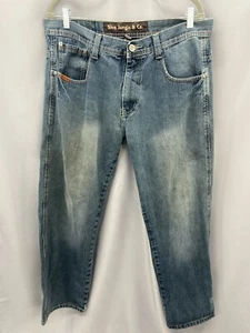 Vintage Y2k Five Jungle Denim Jeans Blue Men Size 36 Embroidered - Picture 1 of 14
