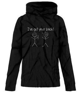 BSW Youth I've got Your Back! Funny Stickman Joke Hoodie - Picture 1 of 7