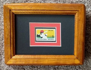 FRAMED & DOUBLE MATTED 1969 UNUSED U.S. POSTAGE STAMP FOR BASEBALL - Foto 1 di 2