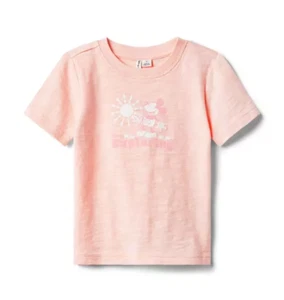 NWT Janie and Jack Disney Mickey Mouse Explorer Tee Shirt Boys Soft Peach Sz 12 - Picture 1 of 4