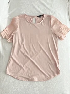 Adrianna Papell Damen festliche Bluse Plissee gewebt Glockenärmel Gr. XS - Bild 1 von 9