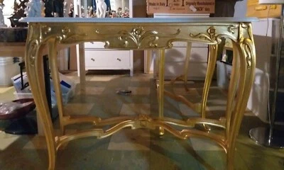  Carved Wood Console Table & Matching Mirror *Local Pickup Only* - Image 1 of 4