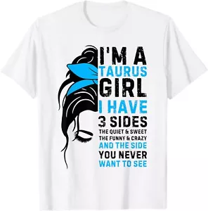 Taurus Girl May April Birthday Taurus Zodiac Sign Horoscope T-Shirt Hoodie - Picture 1 of 12