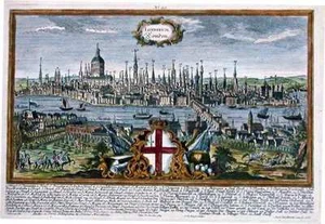 Antique map, Ringle, Londinum Londen - Picture 1 of 1