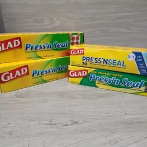 Glad Press 'N Seal versiegelbare Kunststoff-Lebensmittelverpackung 2 x 140 sq ft, 1 x 70 1 x 75  - Bild 1 von 8