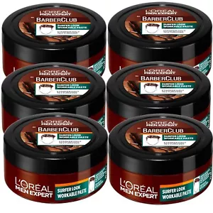 6x 75ml Loreal Men Expert Barber Club Surfer Look Workable Paste Starker Halt - Bild 1 von 9