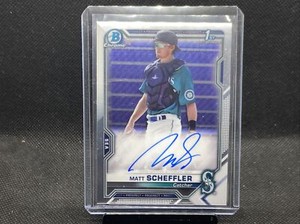 Matt Scheffler 2021 Bowman Chrome 1st Bowman Rookie RC AUTO #CRA-MSC Mariners