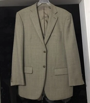Pendleton Mens Brown Glen Plaid Wool Blazer Sport Coat Jacket SIZE 42R - Imagem 1 de 4